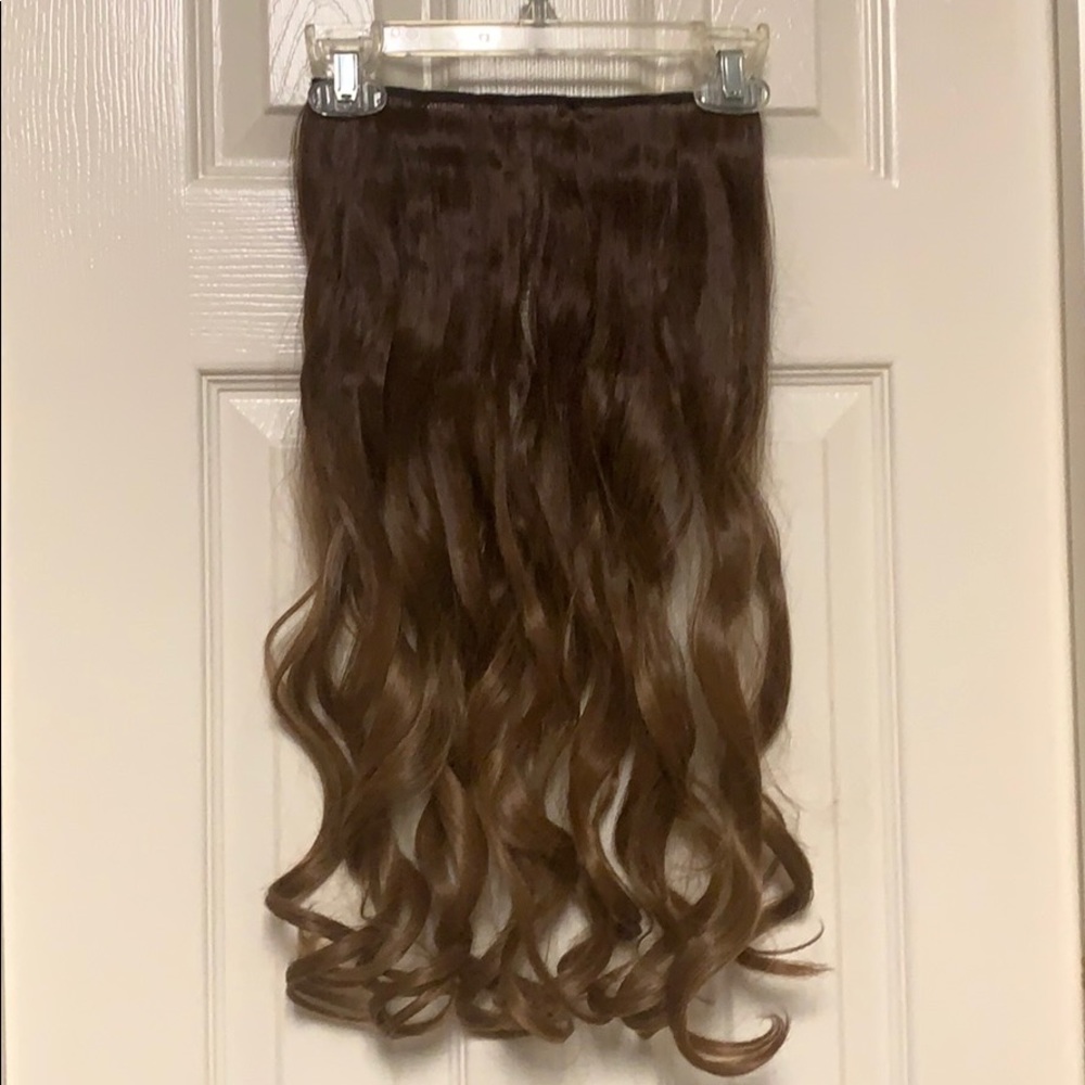 5 Clip In Lace Brown Ombre Extensions Curly